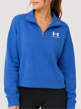 NWT Under Armour Blue Quarter-Zip Pullover Sweatshirt